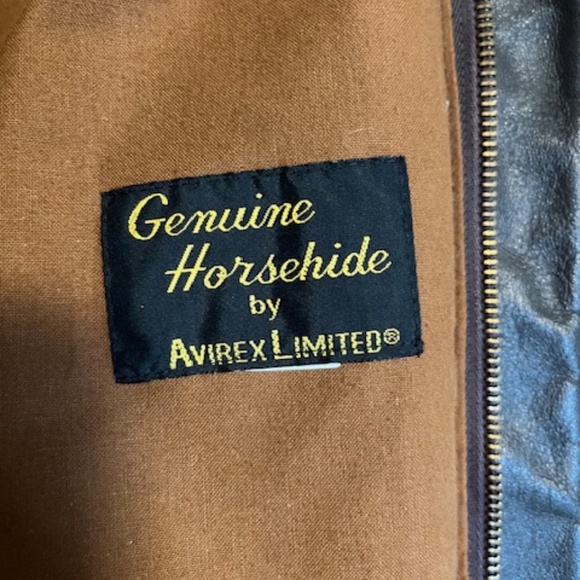 AVIREX LIMITED US ARMY AIR FORCES A-2 HORSEHIDE BOMBER JACKET SIZE 42 - Picture 6 of 7